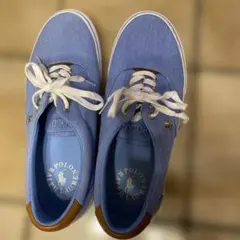 POLO Ralph Lauren ライトブルースニーカー美品。26センチ