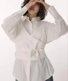 【set item】shirt & bustier / シャツビスチェセット　白のサムネイル