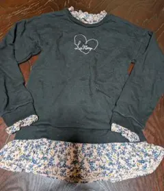 MPS キッズトレーナー160㎝　黒　フリル付トレーナー160㎝