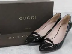 GUCCI ブラックエナメルパンプス23.5cm GUCCI グッチ エナメル ハイヒール 36 1/2 23.5cm | REGASTOCK