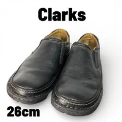 Clarks レザースリッポン ブラック 26cm クラークス