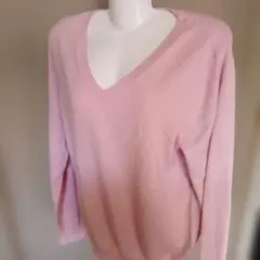UNIQLO ピンク Vネック ニット XL