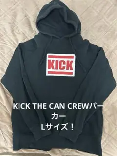 激レアL！KICK THE CAN CREWプルパーカー黒キックザカンクルー