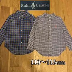 Ralph Lauren チェック柄長袖シャツ 2点セット　110〜115cm