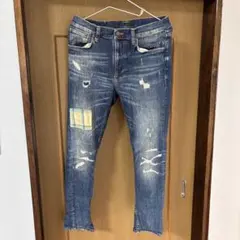 パッチワークデニムパンツ