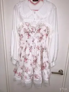 花柄長袖ミニワンピース　セット　SHEIN