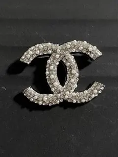 CHANEL CCロゴ パール ラインストーン ブローチ