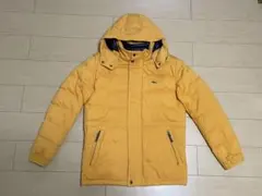◆ LACOSTE ◆ ダウンジャケット/イエロー/ フード着脱可/XLサイズ