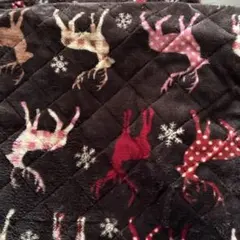 鹿柄キルトパッド 100x200cm 水玉柄2枚