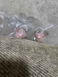 サンリオ　ガチャ　ラテクマ　めじるしアクセサリー　ラテクマ　マイメロディ