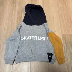 LAPSENキッズスウェットパーカー110グレー　トレーナー