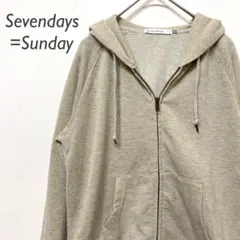 Sevendays=Sunday 全体ラメ入り フーディー パーカー トレーナーのサムネイル