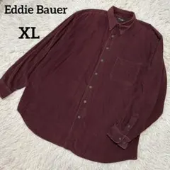 Eddie Bauer エディーバウアー コーデュロイ 長袖シャツ 千鳥柄 XL