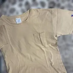 Champion T1011 ポケットTシャツ ベージュ Mサイズ