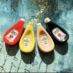 箸置き4点セット　ケチャップ　キッチン雑貨　ミニチュア　DIY マスタード