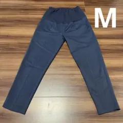 マタニティ　テーパードパンツ　マタニティパンツ M ネイビー