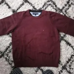 TOMMY HILFIGER バーガンディ ニット Lサイズ