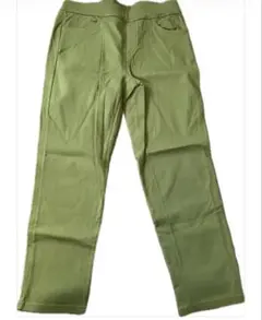 ストレッチパンツ グリーン Lサイズ 美脚