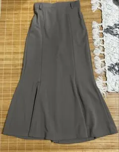 マーメイドロングスカート グレージュ　茶色