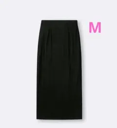 GU ジーユー ベロアナローマキシスカート ブラック M