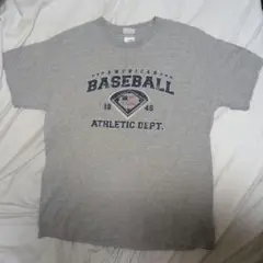 ★アメカジ輸入古着★アメリカンベースボール Tシャツ グレーL
