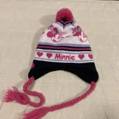 ミニーマウス ニット帽 ポンポン付き