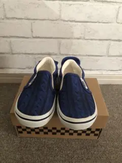 VANS 16cm キッズ　スリッポン　ケーブル編み柄