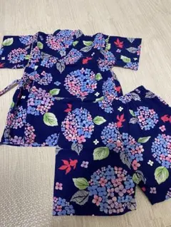 甚平90サイズ紫陽花　金魚柄のサムネイル