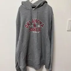 ラッセルアスレティック カレッジロゴ パーカー フード長袖 XL 灰色 綿混のサムネイル