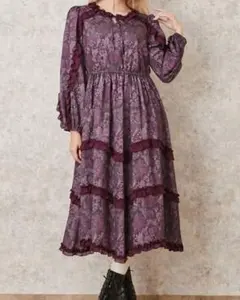 axes femme Nostalgic ゴブラン風花柄ワンピース【新品未使用】