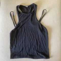 Lululemon 黒 スリーブレス トップス