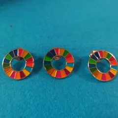 SDGsピンバッジ25ミリ✕3個セット　お値下げ最終