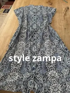 style zampa 半袖シャツワンピース　Mサイズ 夏らしいデザインのサムネイル
