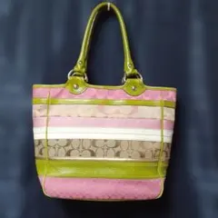 COACH Bleecker シグネチャーパッチワークトートバッグ