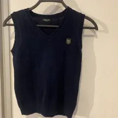 COMME CA ISM ネイビー Vネックベスト