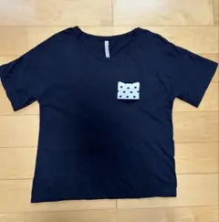 antipast ドット柄ポケット Tシャツ ネイビーのサムネイル
