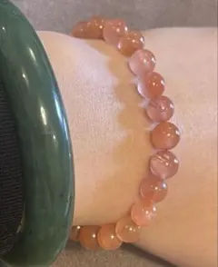 【希少・天然石】冰飄南紅瑪瑙（ナンホーメノウ）ブレスレット