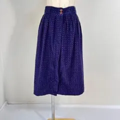 小花柄 フラワープリント コーデュロイ タック ロング スカートY189
