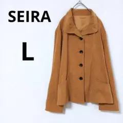 セイラ　SEIRA ショートコート　ジャケット　【L】　無地　ポケット