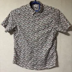 GU ジーユー 花柄 半袖シャツ メンズ L