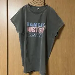 しまむら レディース 半袖 ロゴTシャツ チャコールグレーのサムネイル