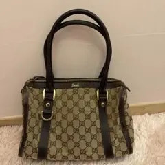 GUCCI グッチ GG キャンバス レザー ミニ ボストン バッグのサムネイル