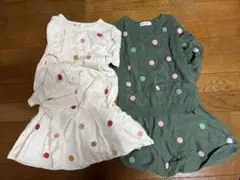 H&M ドット柄 キッズ服セットアップ2点セット