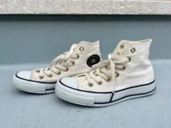 コンバース　オールスター　23㎝　ハイカット　ベージュ　ネイビー　ホワイト
