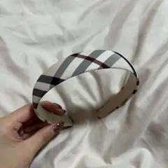 チェック柄 カチューシャ ヘアバンド