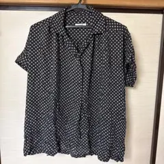 【美品】ニーム NÎMES レーヨンドットプルオーバーブラウス ゆったり 日本製のサムネイル