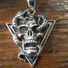 新品 スネークドクロ925シルバー ペンダント