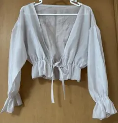 GRL ホワイト クロップドトップス