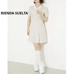 RIENDA ALL OVER ポロワンピース 　S ベージュ　ゴルフウェアのサムネイル