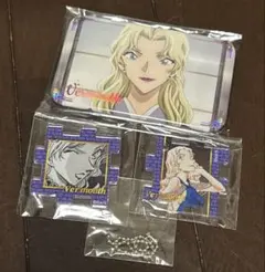 名探偵コナン ベルモット 缶バッジ　アクリルパズル　3点セット